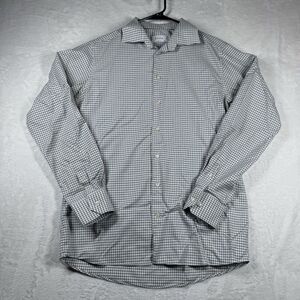 Eton Shirt Men 16.5/42 White Check Contemporary Casual Office‎ Classic Button Up